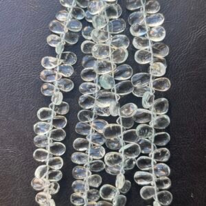 Aquamarine, 20 cm, smooth drops, 5*7-7*9 mm