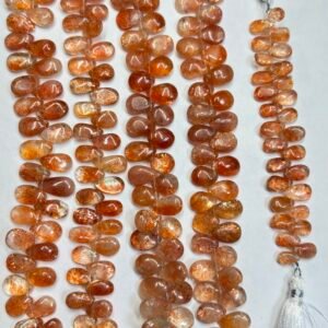 Africa Sunstone, 5*7-8*13,Smooth Pear, 20 cm,15cm,10 cm