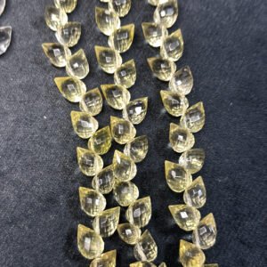 Lemon quartz, drop briolette cut , 18cm , 10.85*7.25, 30 pieces