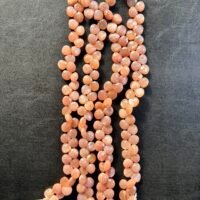 Moonstone peach , maron shape, 22 cm