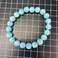 Larimar round, 9-9.5 mm