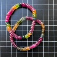 Tourmaline bracelet, rondell bracelet, 6-7 mm