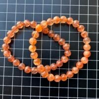 Oregon sunstone bracelet , 8 mm