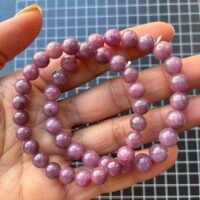 Ruby bracelet, 8 mm, 16 cm