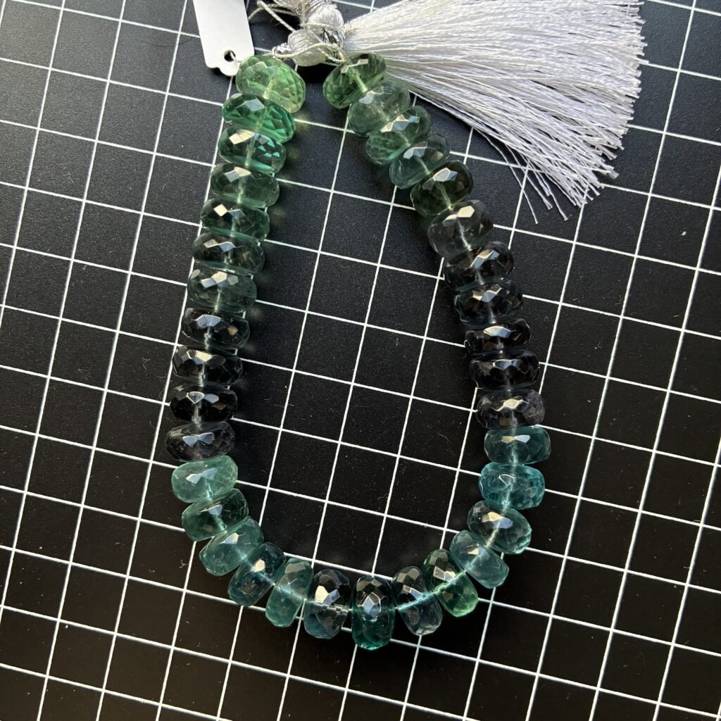 Fluorite Faceted Rondell