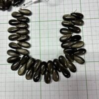 Obsidian long smooth pear,  18 cm