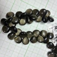 Obsidian maron shape, 12.24 mm ,31 piece