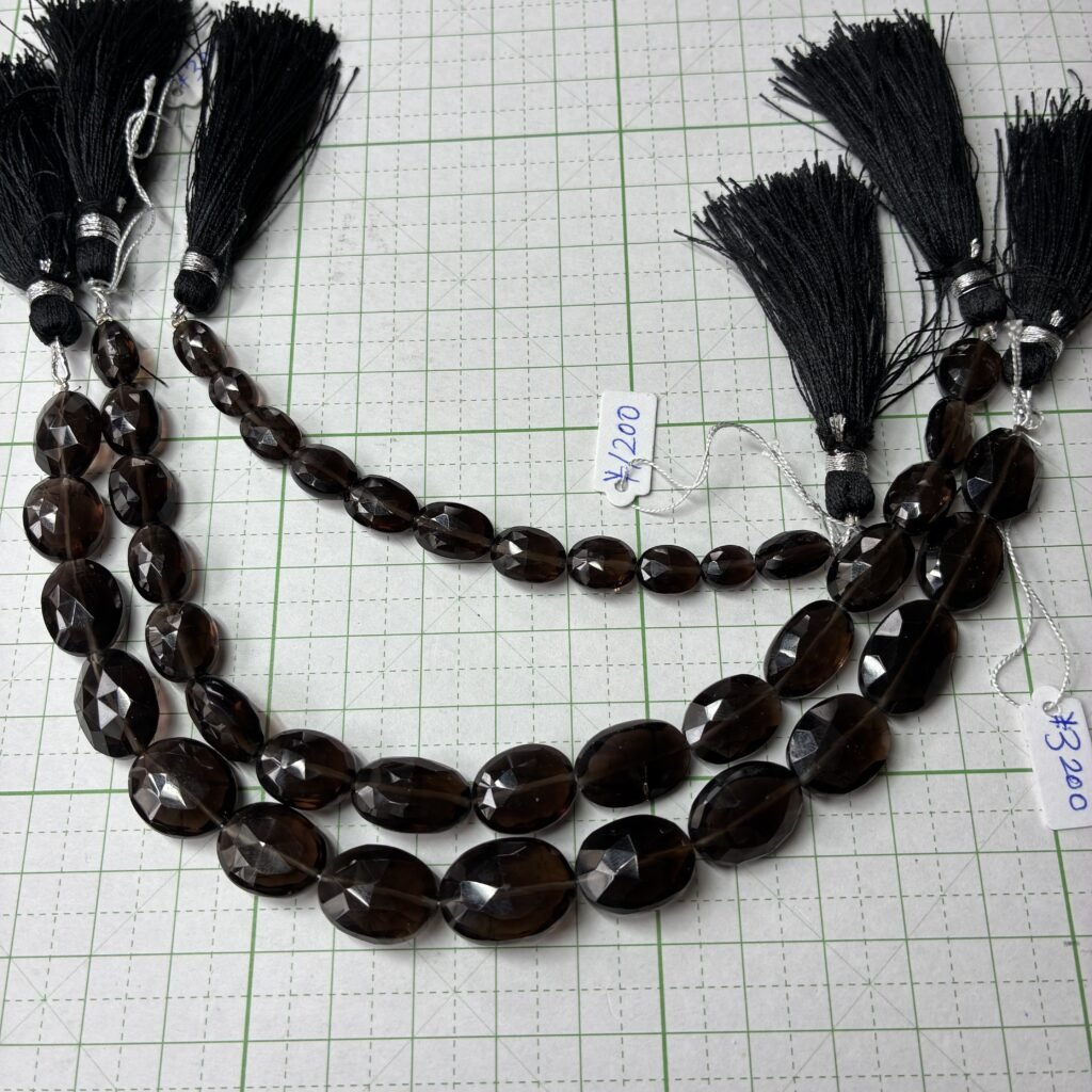 Smoky Quartz, Gradation, Faceted Oval Shape, 14.5*10*6 Mm-10*7*5