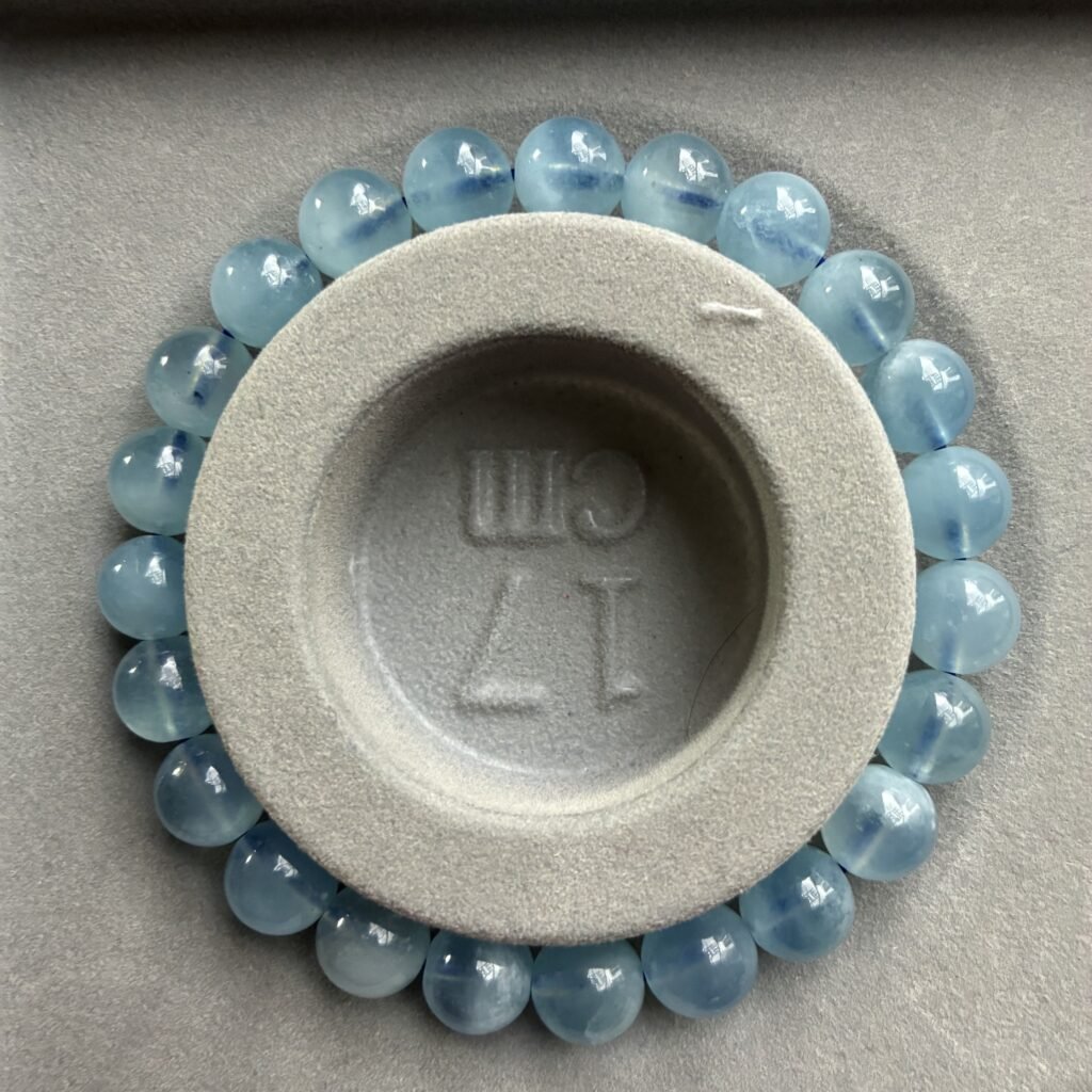 Aquamarine Bracelet, 8.5-9mm, 17cm