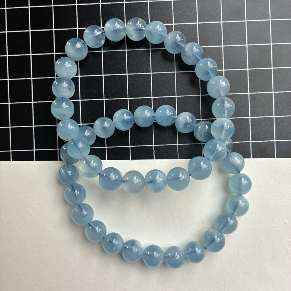 Aquamarine Bracelet, 8.5-9mm, 17cm