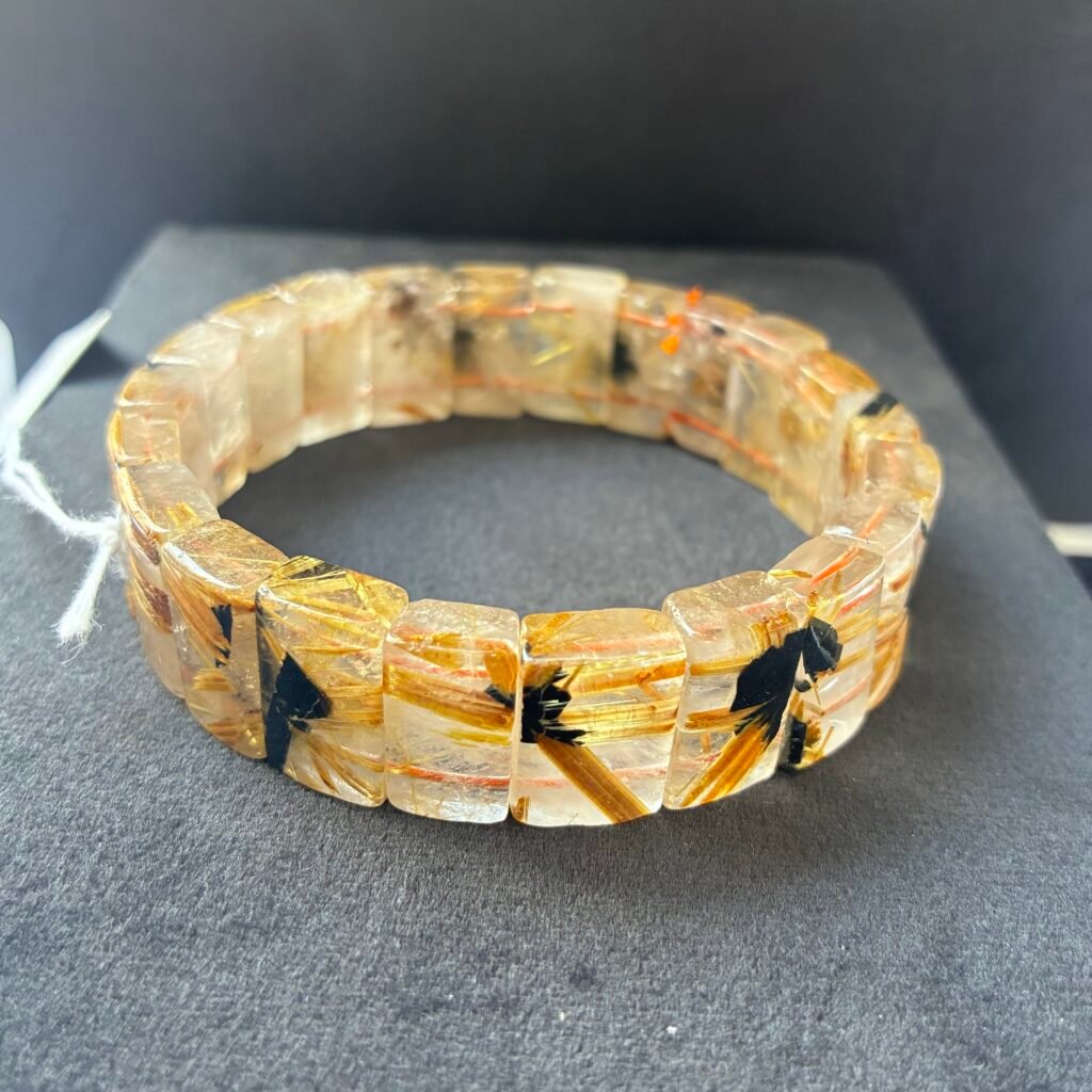 Rutile Bracelet Black, 16x5.8mm, 18cm