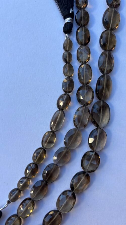 Smoky Quartz, 7*9-12*15 Mm, Faceted Oval