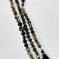 Smoky quartz, carved coin,  Brazil, 20cm &10 cm