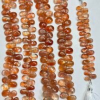 Africa Sunstone, 5*7-8*13,Smooth Pear, 20 cm,15cm,10 cm