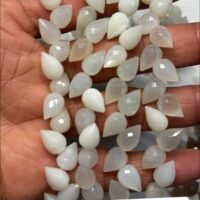 Moonstone, drop briolette cut, 20cm, 10.8*7.3mm