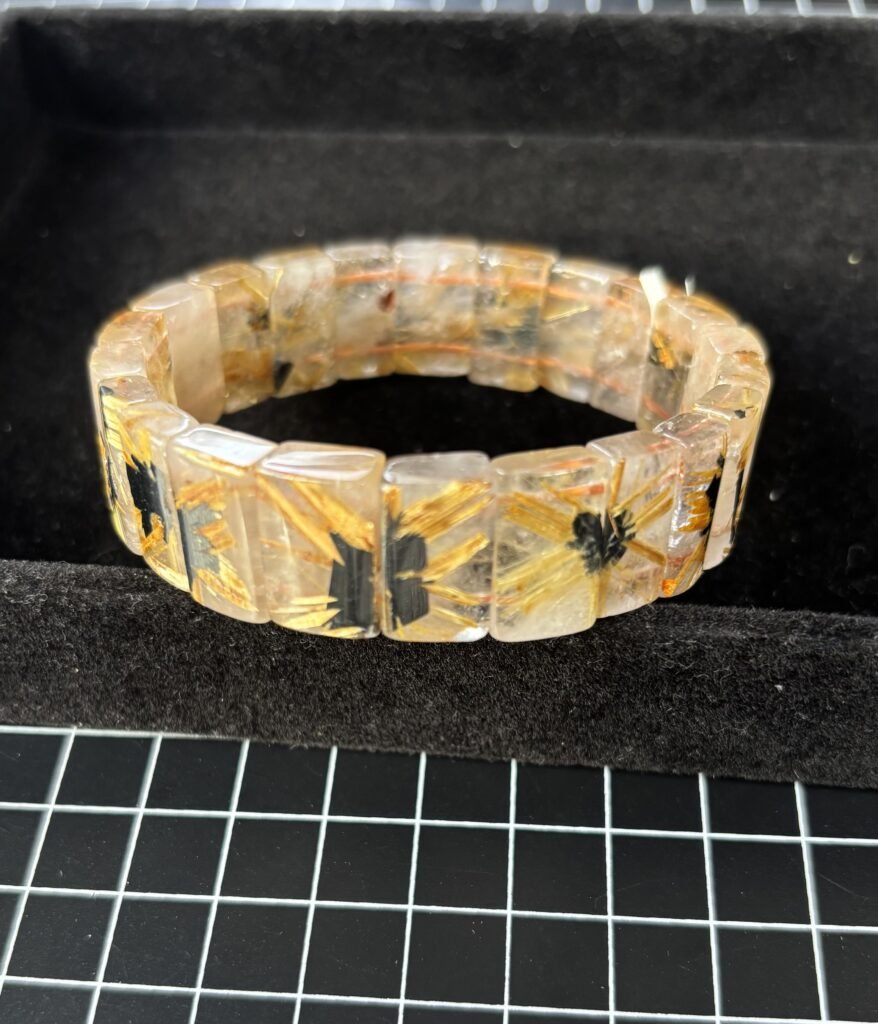 Rutile Bracelet Black, 16x5.8mm, 18cm
