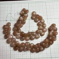 Moonstone peach, maron, 21 cm, 11*11*6.2 mm