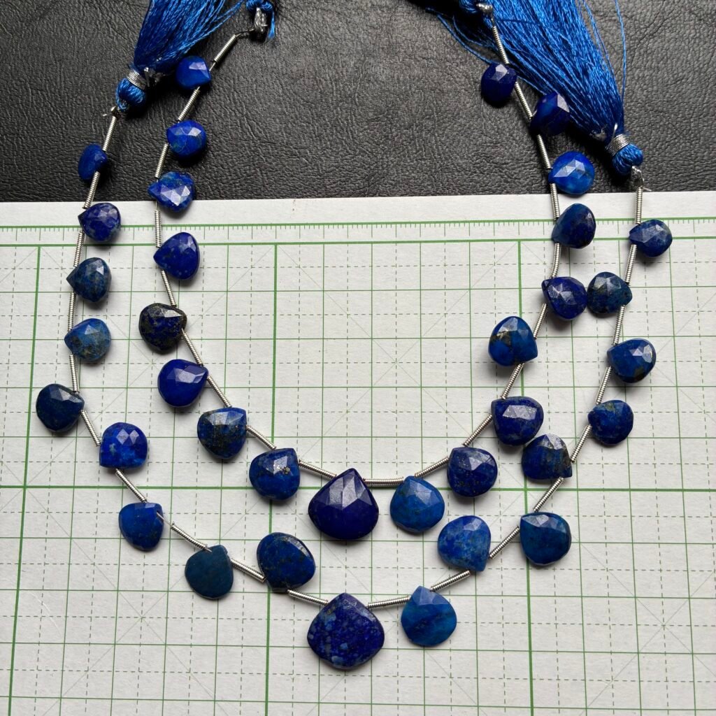 Lapis Faceted Maroon 24cm