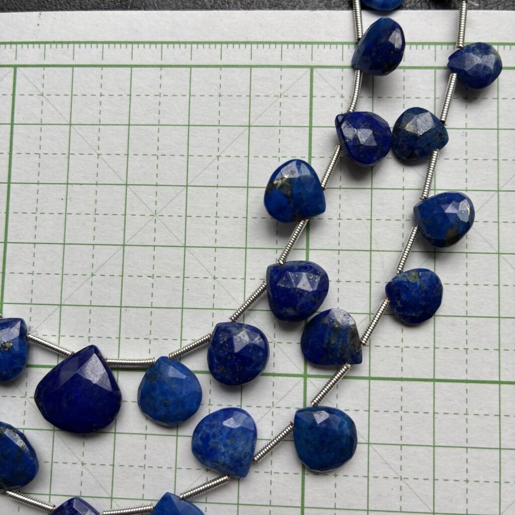 Lapis Faceted Maroon 24cm