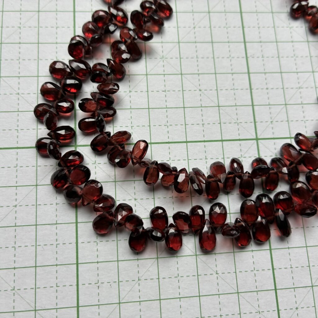 Garnet Pear Faceted