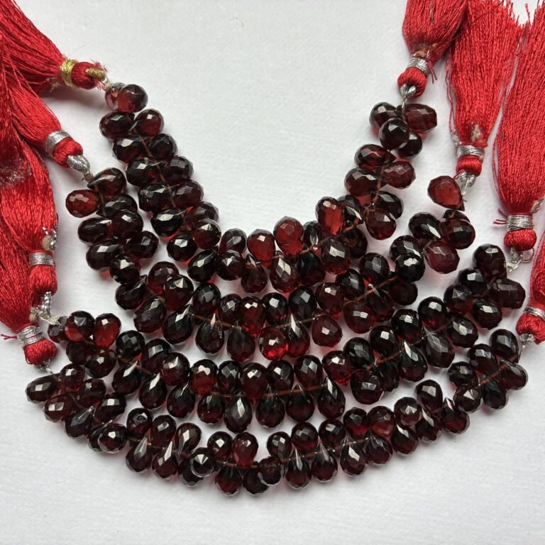 Garnet Drops Faceted