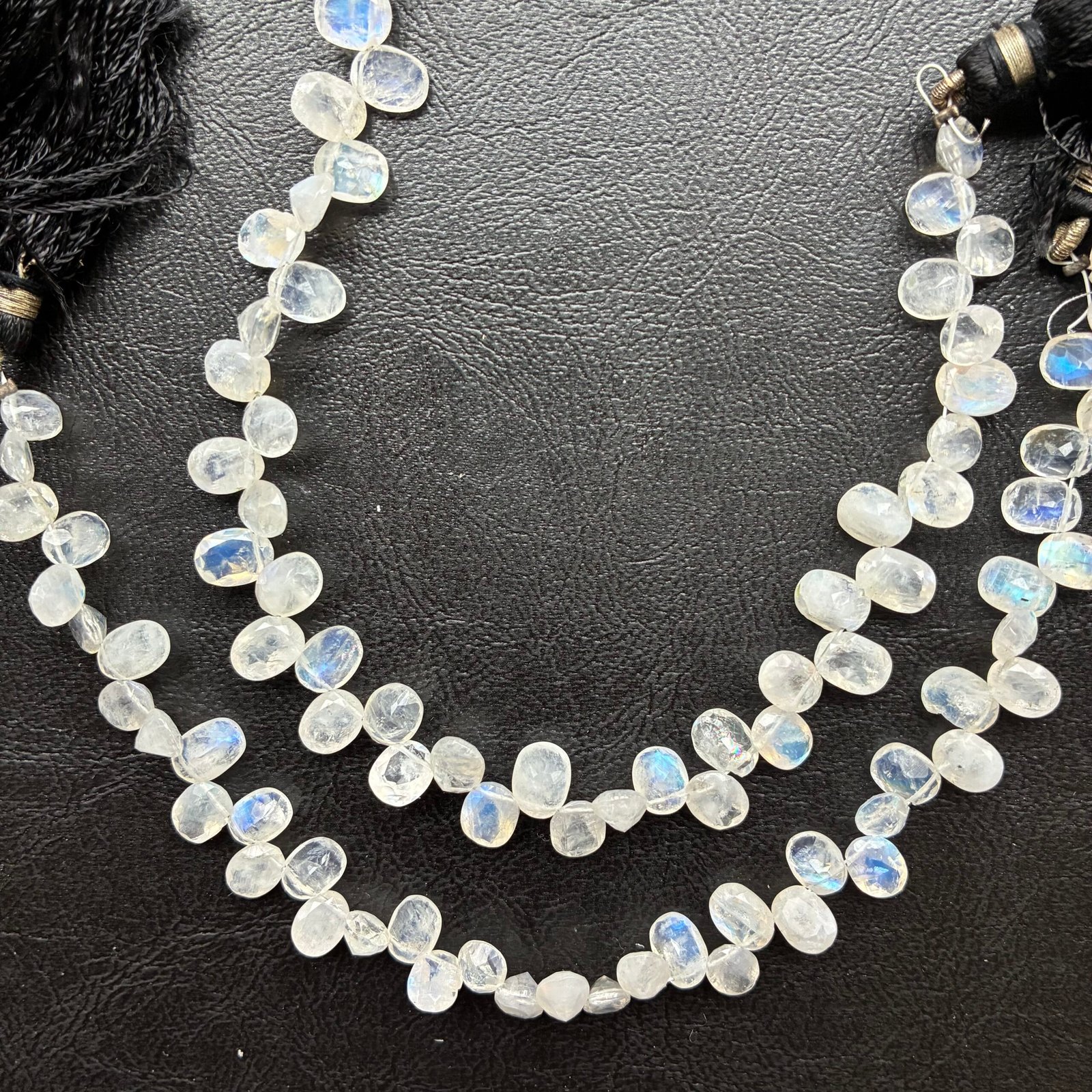 Rainbow moonstone Faceted Drops