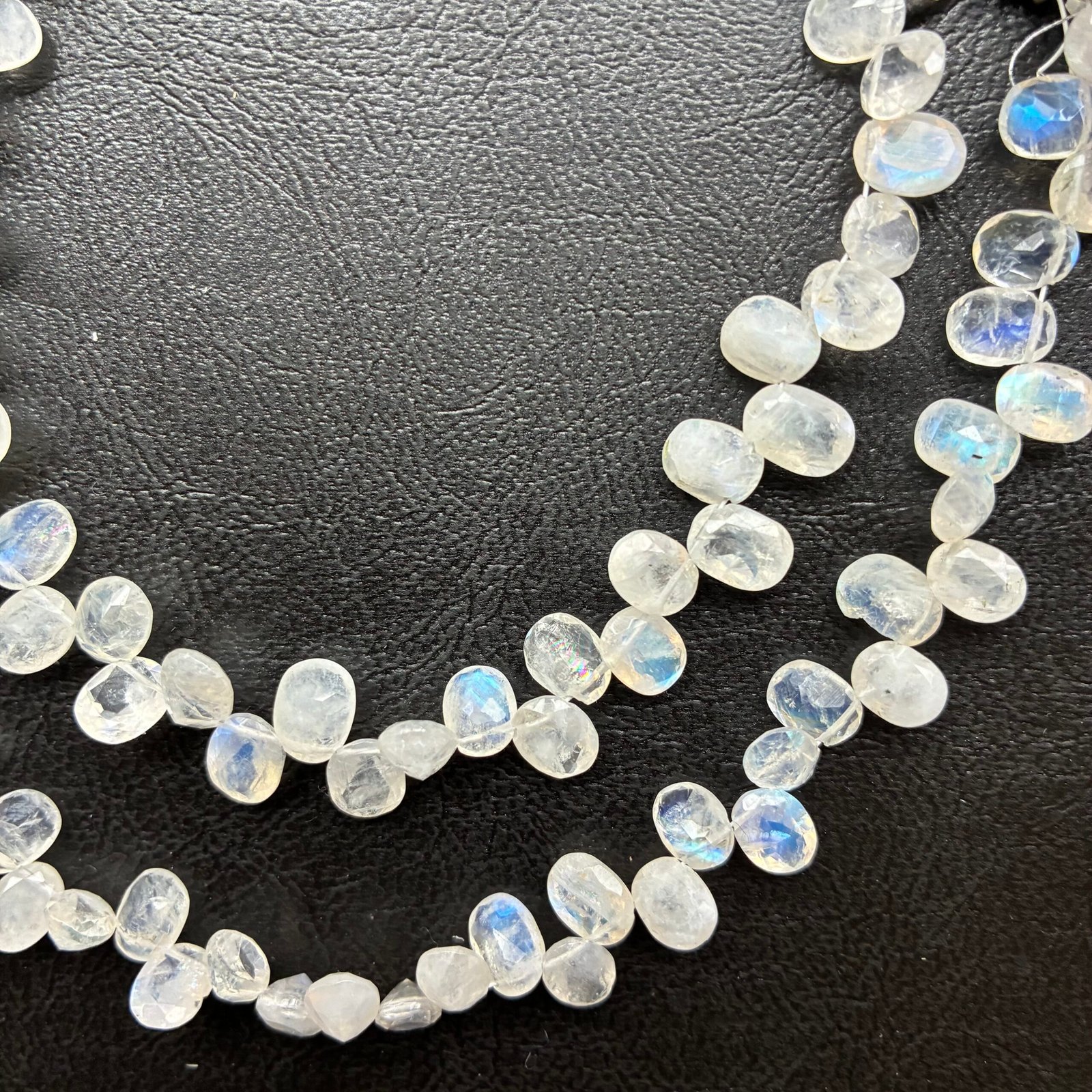 Rainbow moonstone Faceted Drops - Image 2