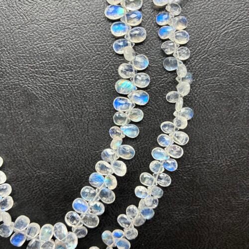 Rainbow Moonstone, Faceted Pear, 23 Cm, 6*4*2.5mm