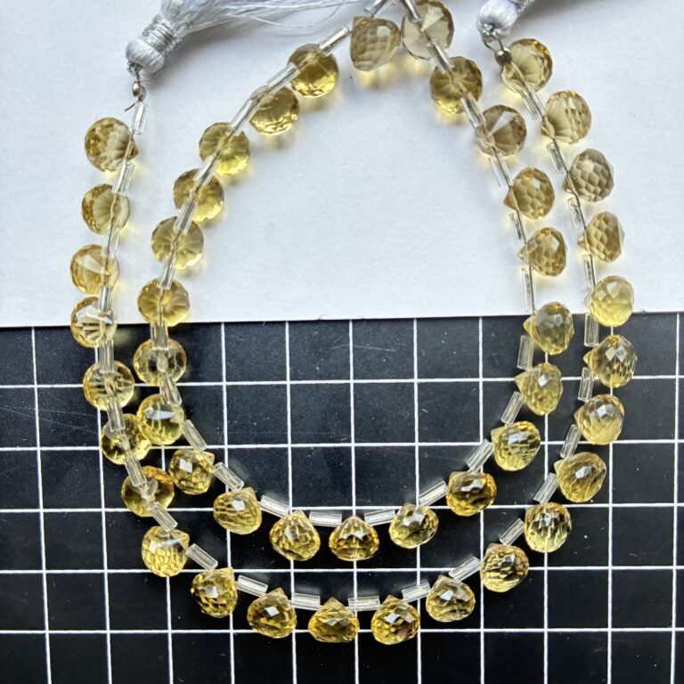Lemon Quartz Onion S Size, 7*7.5 Mm, 21 Cm, 23 Beads