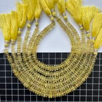 Lemon Quartz Rondell, 22cm, 8.32*4*3.16mm