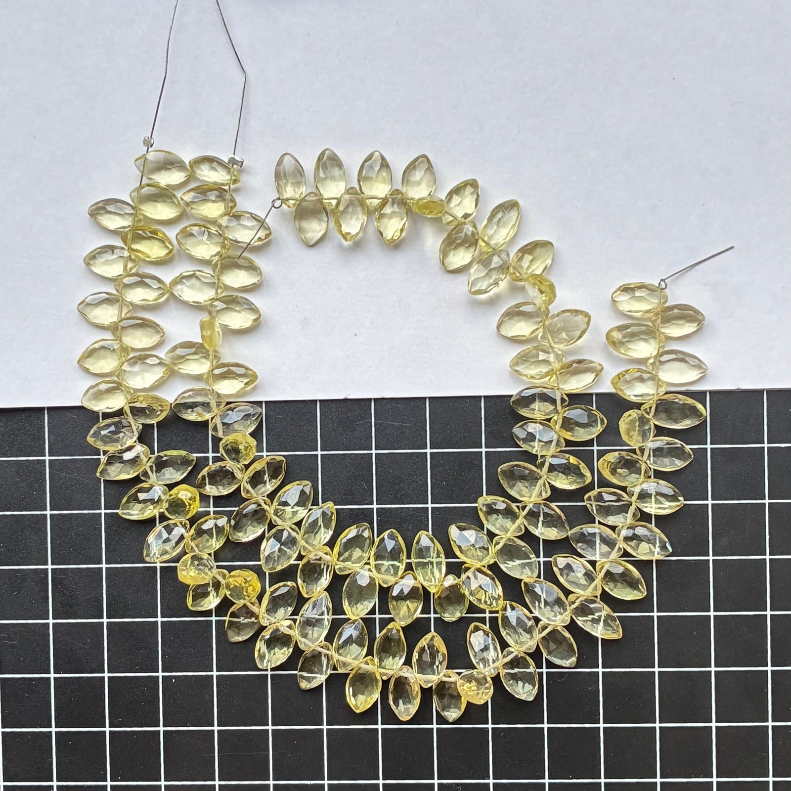 Lemon Quartz, Faceted Marquise, 22 cm,10*6*4mm - Image 3