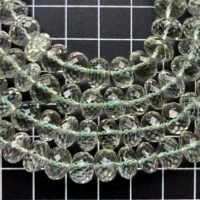 Green Amethyst Rondell, 22cm ,9.3*7.2mm, AAA quality