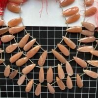 Moonstone Peach Pear,24Cm,18*2Mm