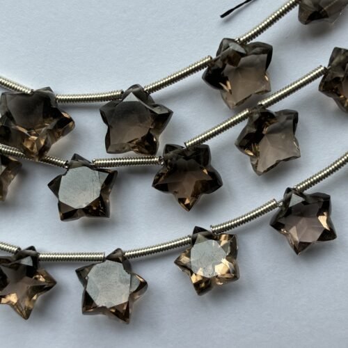 Smoky Quartz Concave Cut Star, 22cm, 8*8mm