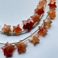 Sunstone Faceted Star, 24Cm, 8*8Mm, Beads - 23