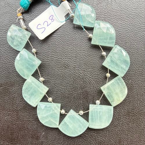 Milky Aqua, boat Shape, 15*19*5.73mm