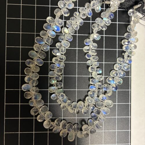 Rainbow Moonstone, Faceted Pear, 23 Cm, 6*4*2.5mm