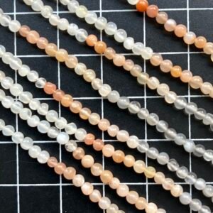 Multi Moonstone, Smooth Round, 35 Cm, 3 MM
