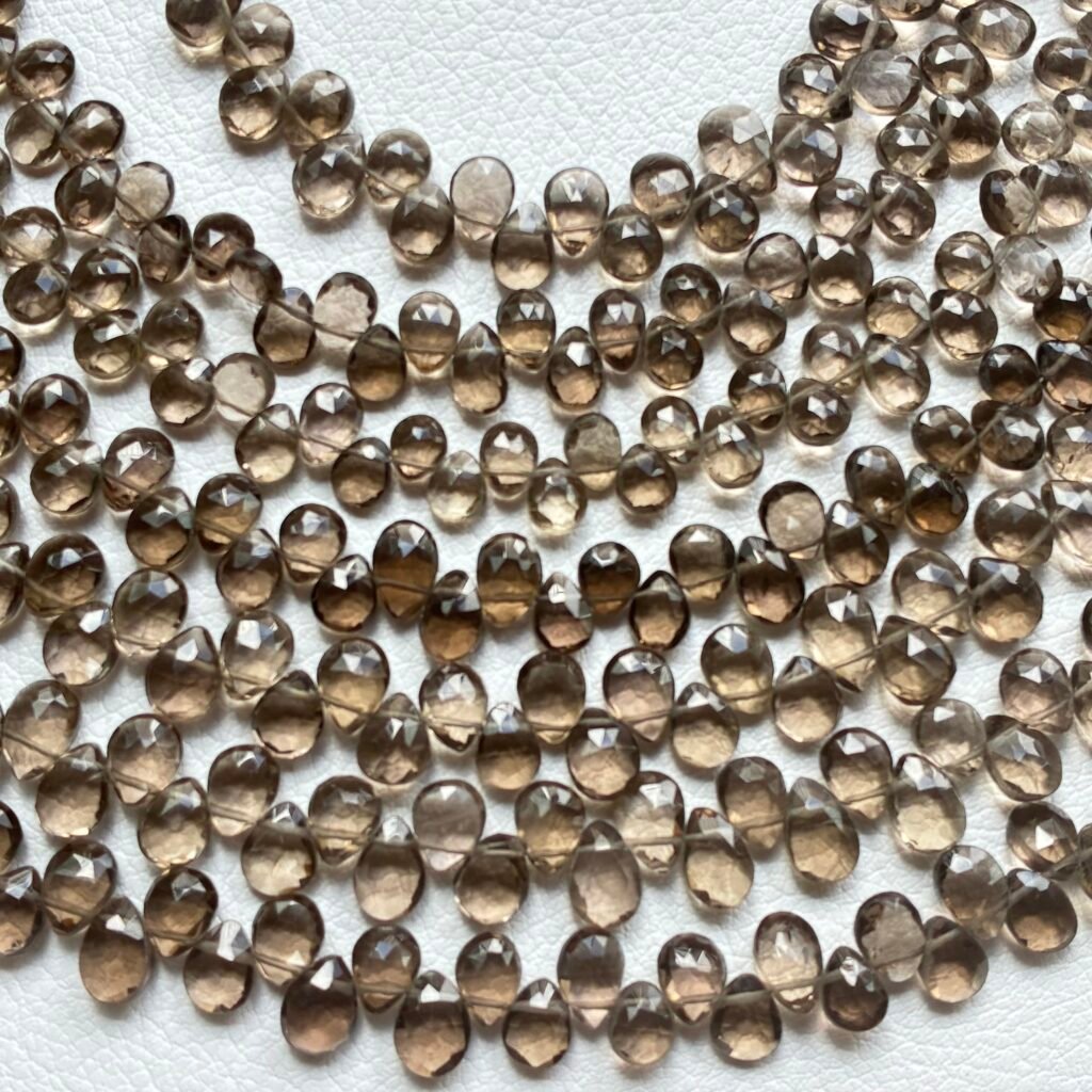 Smoky Quartz, M size, Pear, 22Cm, 7.6*6 mm- 7*5.4 mm