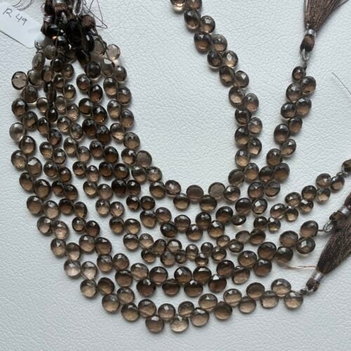 Smoky Quartz, Heart,L size , 21Cm
