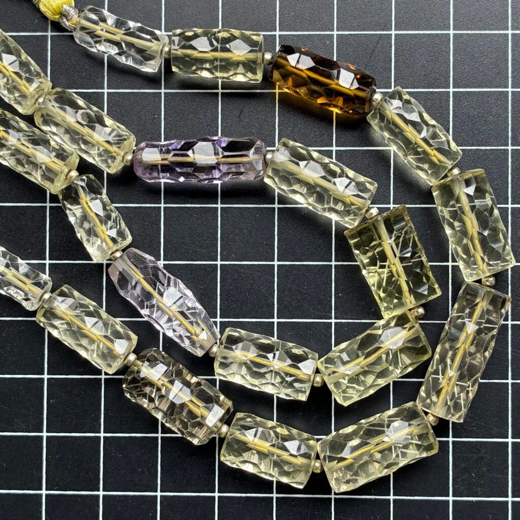 Basis Mix Gemstone, Tublite,6*14-19x10mm ,23cm