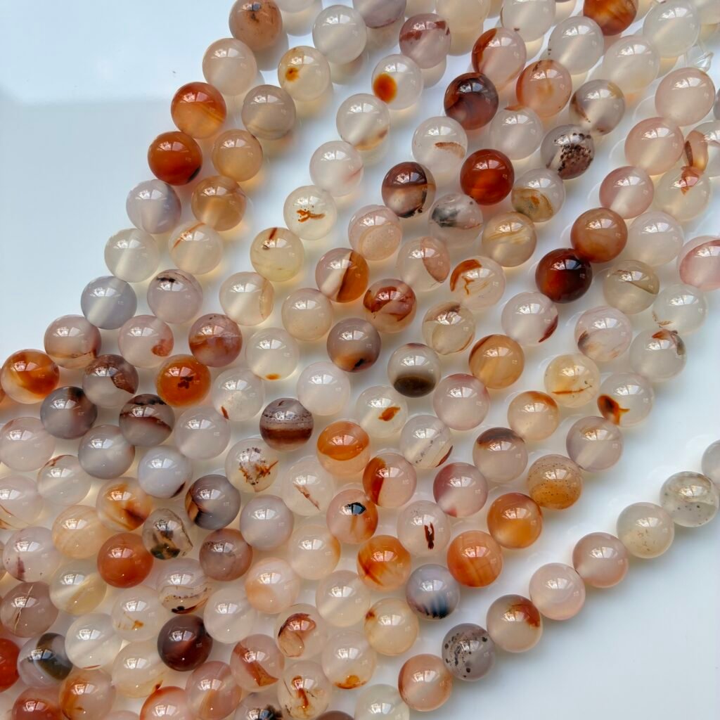 Red Montana Agate, Round, 8mm, 38 CM