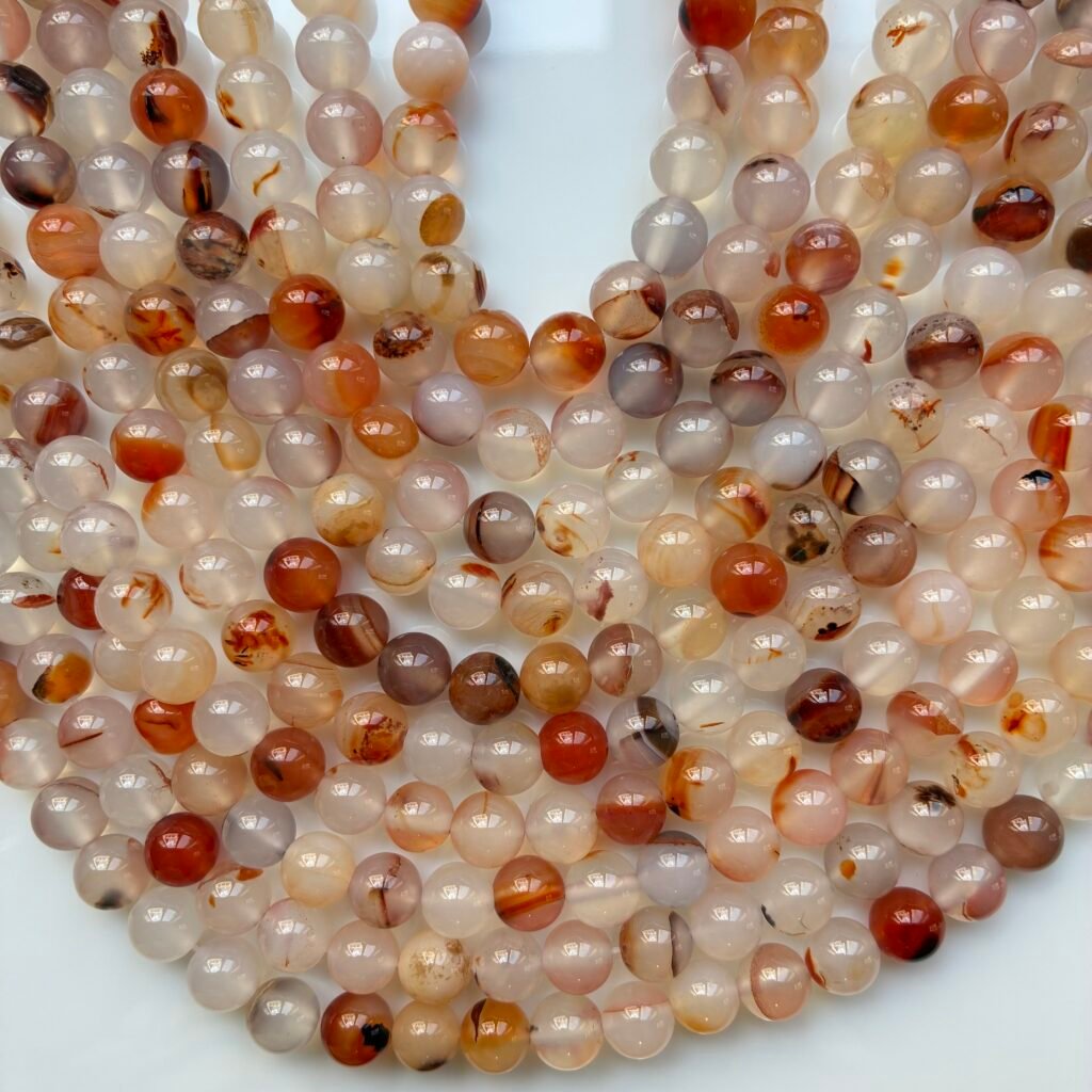 Red Montana Agate, Round, 8mm, 38 CM