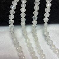 White Ice Crystal, Small Heart, 8 Mm, 38 MM
