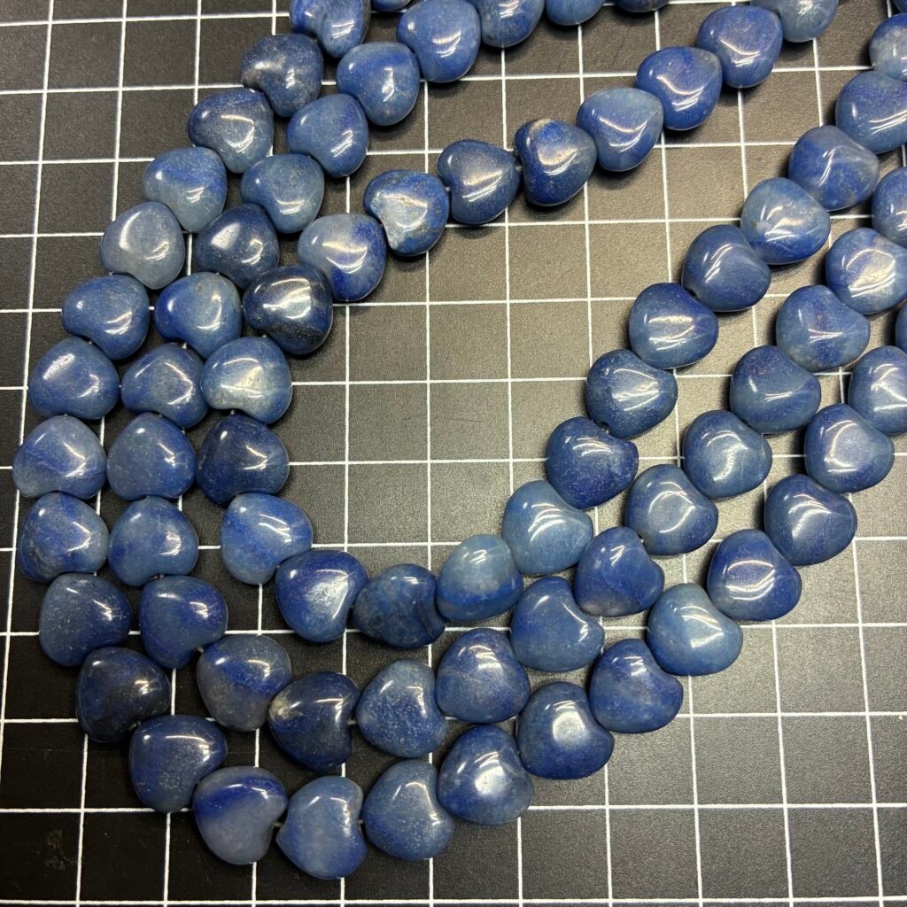 Blue Aventurine, Heart, 10.5*11mm, 38 CM