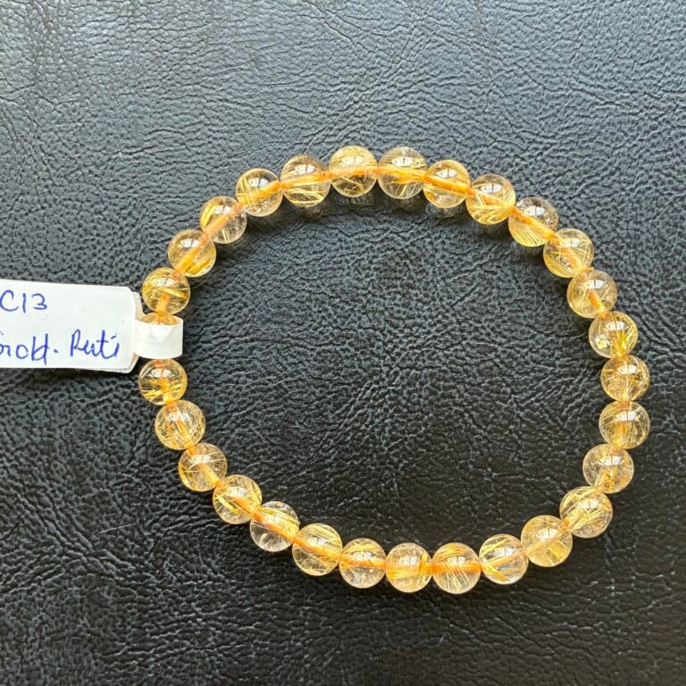 Golden Rutile Bracelet, 6.5-7mm, 17cm