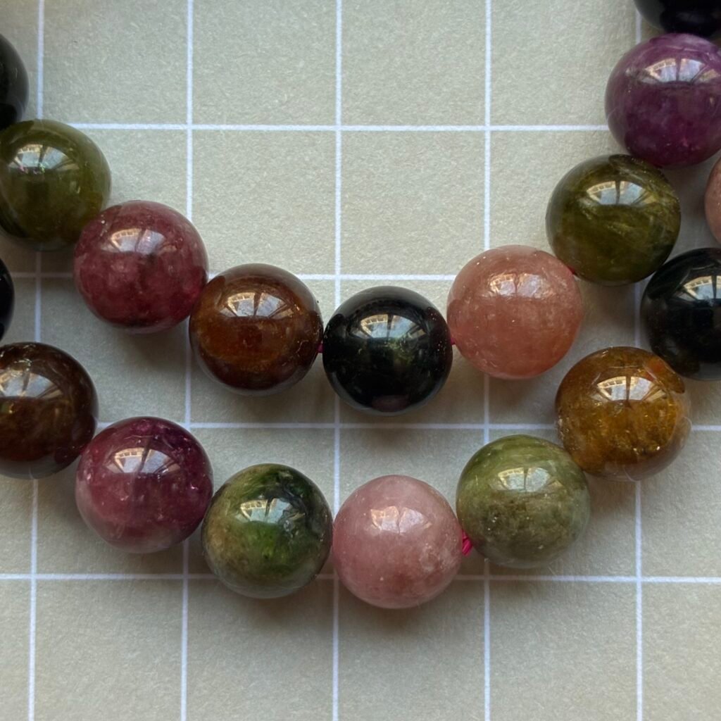 Tourmaline Round Bracelet, 8.5-9mm, 16cm