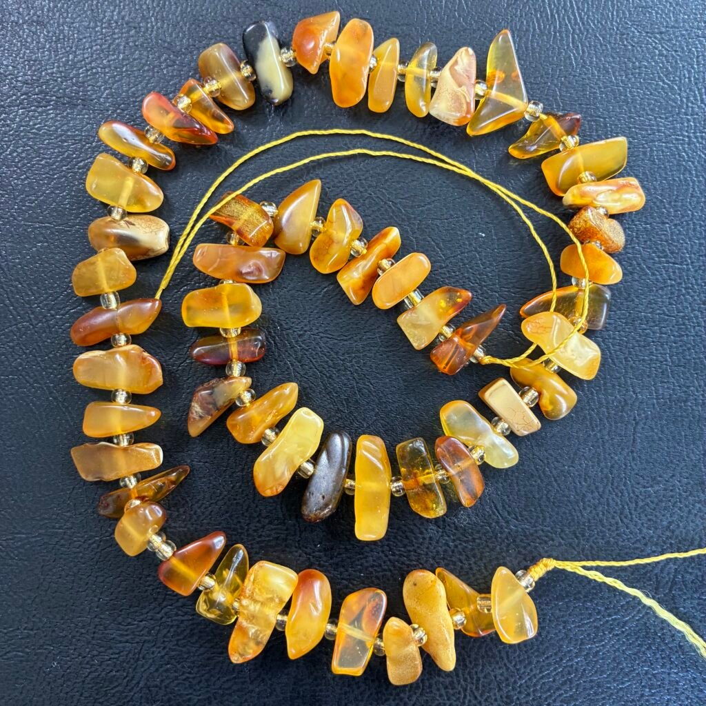 Amber Smooth Disk Tumble, 39 CM