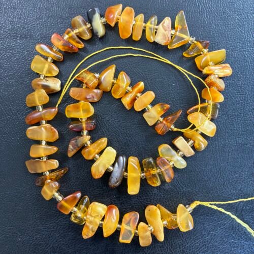 Amber Smooth Disk Tumble, 39 CM
