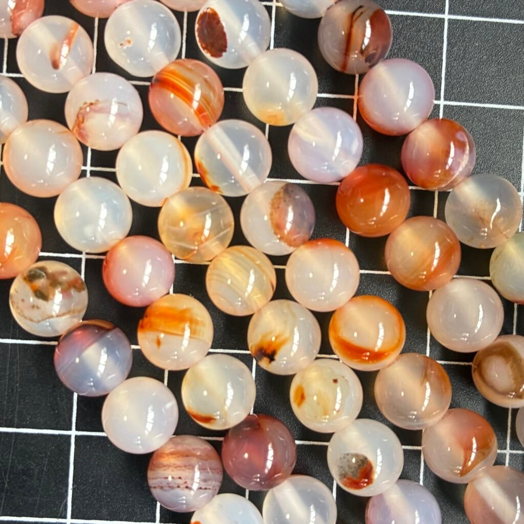 Red Montana Agate, Round, 8mm, 38 CM